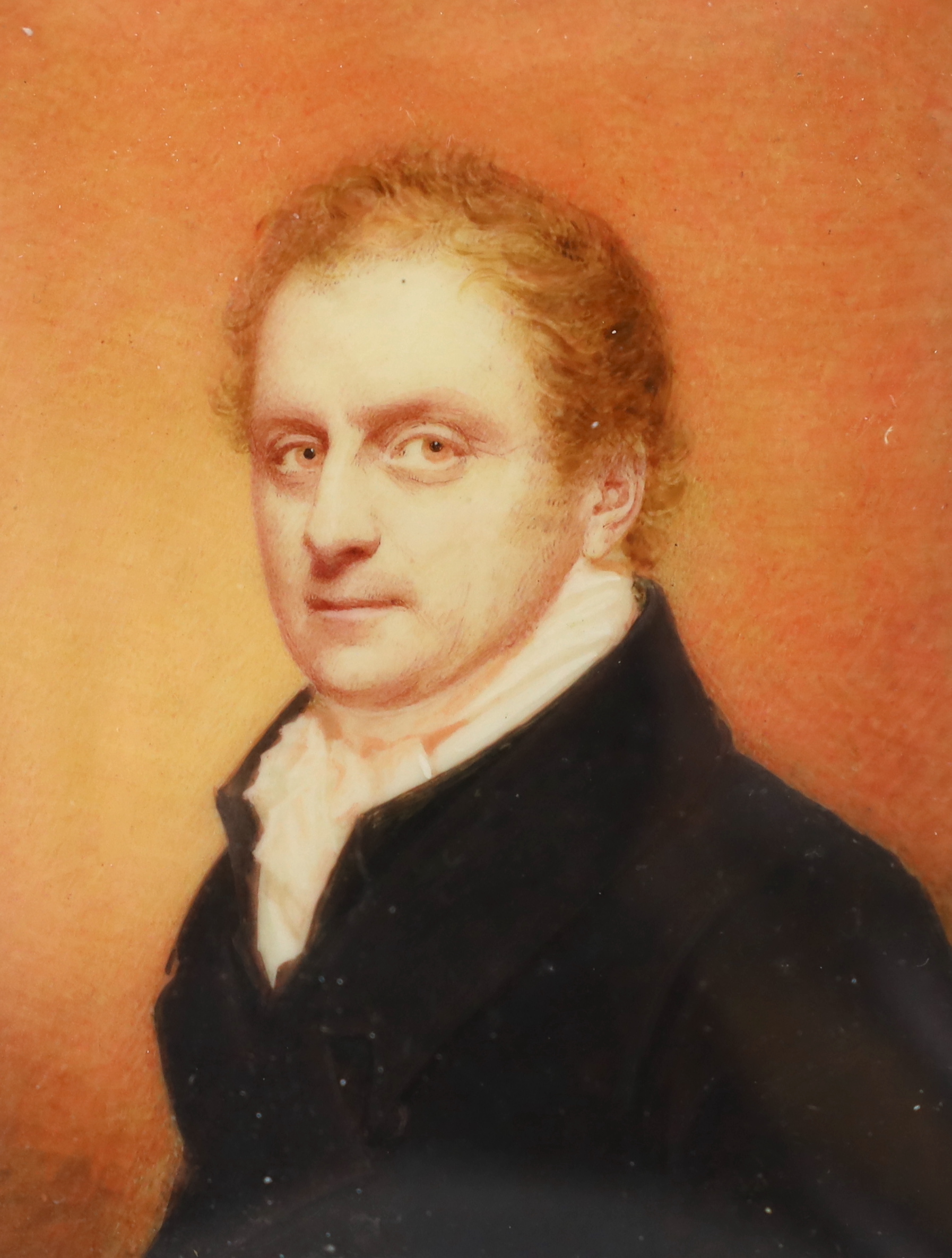 Sir William John Newton (1785-1869), Portrait miniature of a gentleman, watercolour on ivory, 9.2 x 7.1cm. CITES Submission reference A8KLW2RD